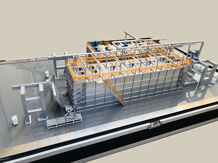 工業(yè)用爐模型廢鋁生產(chǎn)線北京模型公司制作完畢德國(guó)展出